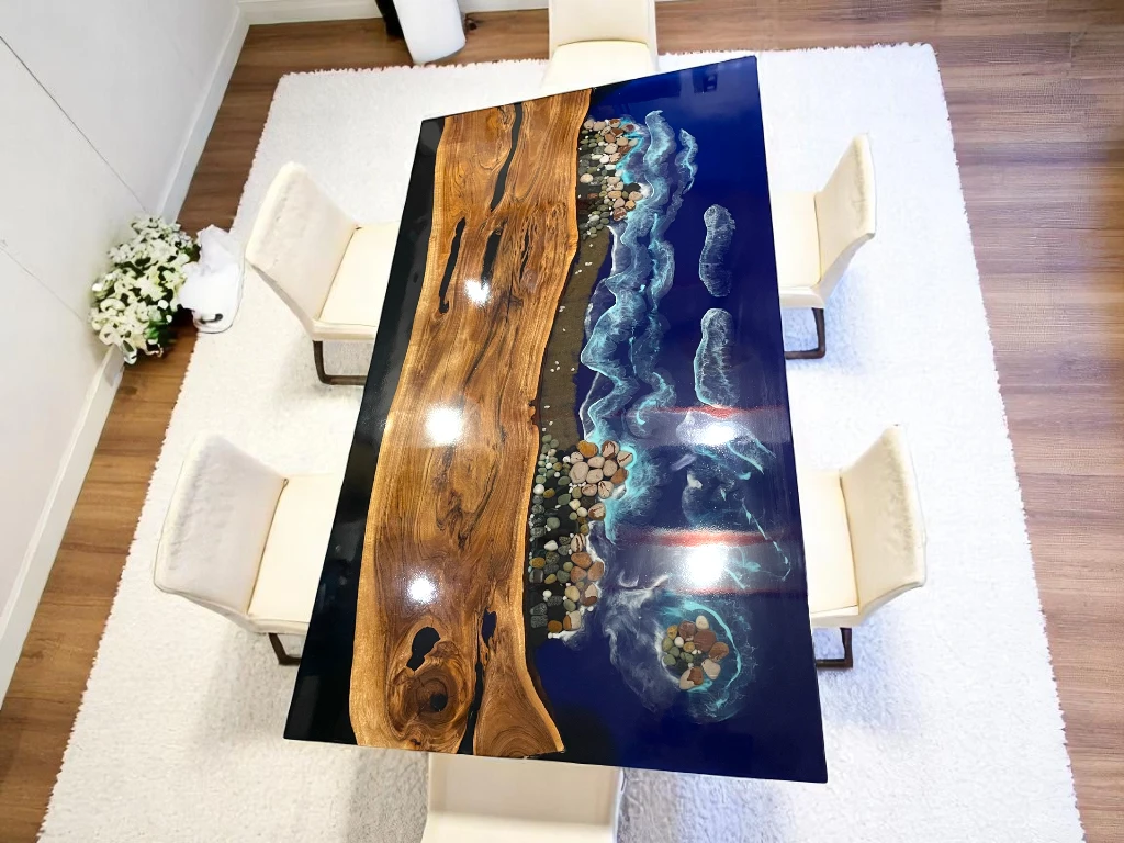  Epoxy Ocean Table for Living Room Luxurious Furniture 